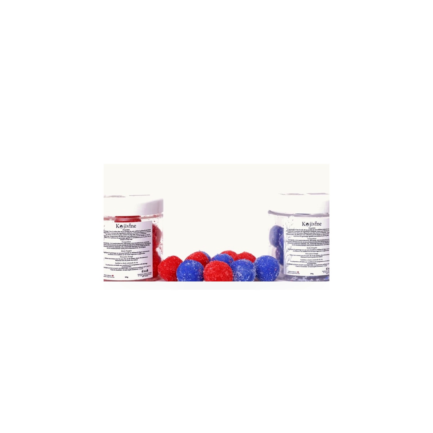 Pack Duo Gommage présenté dans un rituel corporel