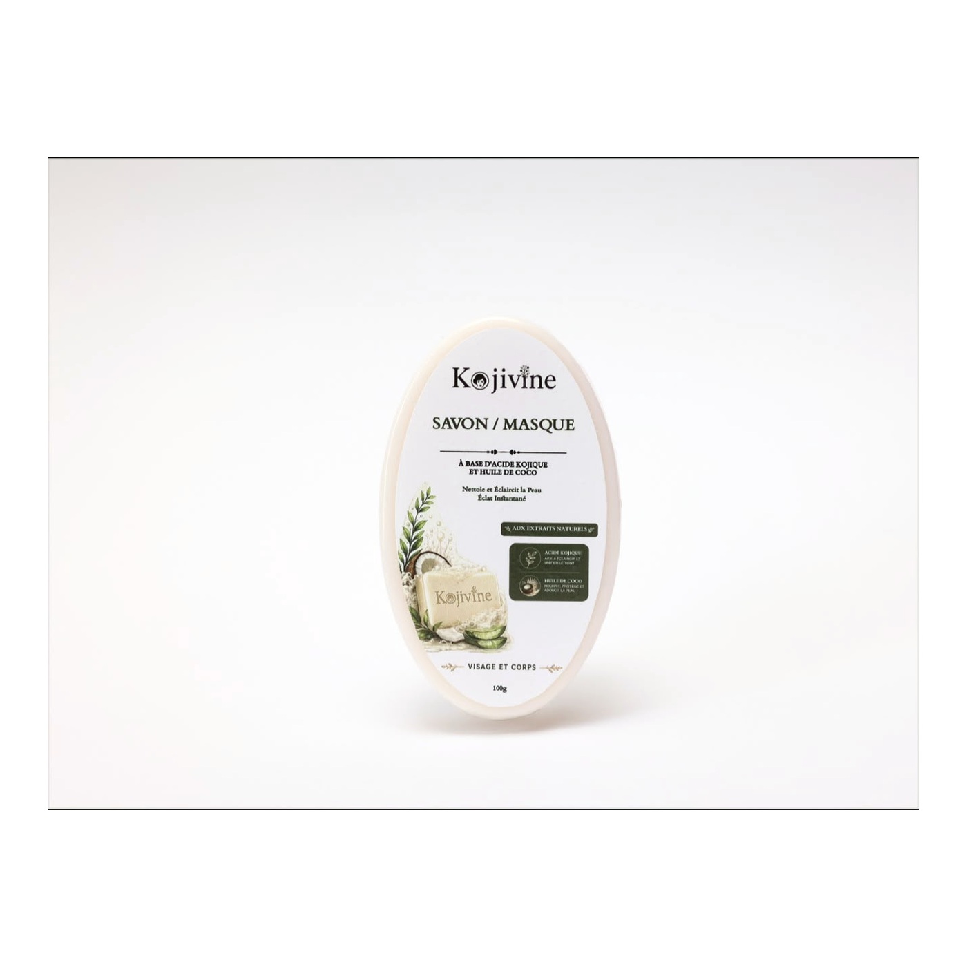 Savon Masque Kojivine sur fond clair