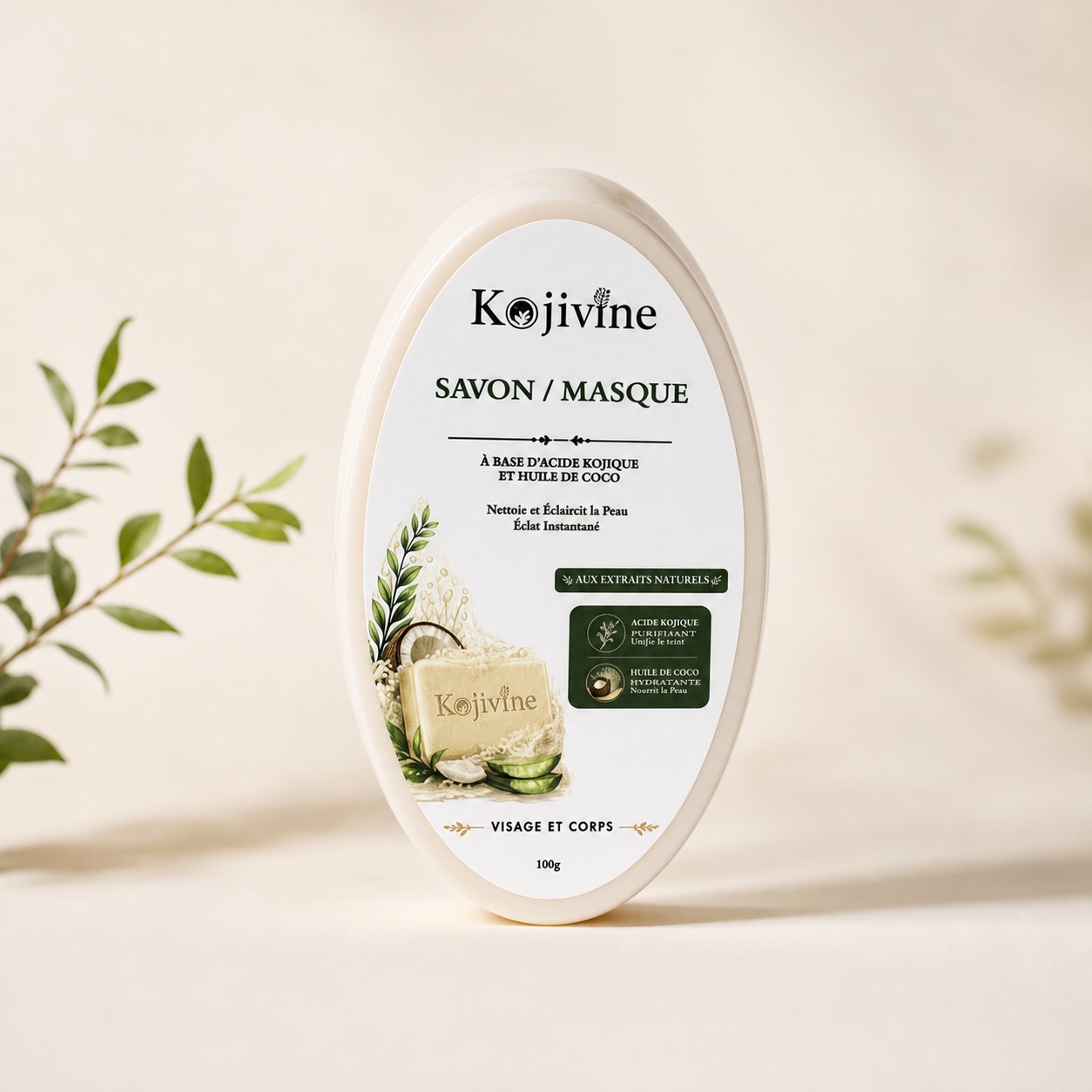 Savon masque Kojivine à l’acide kojique